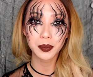 maquillaje de halloween araña